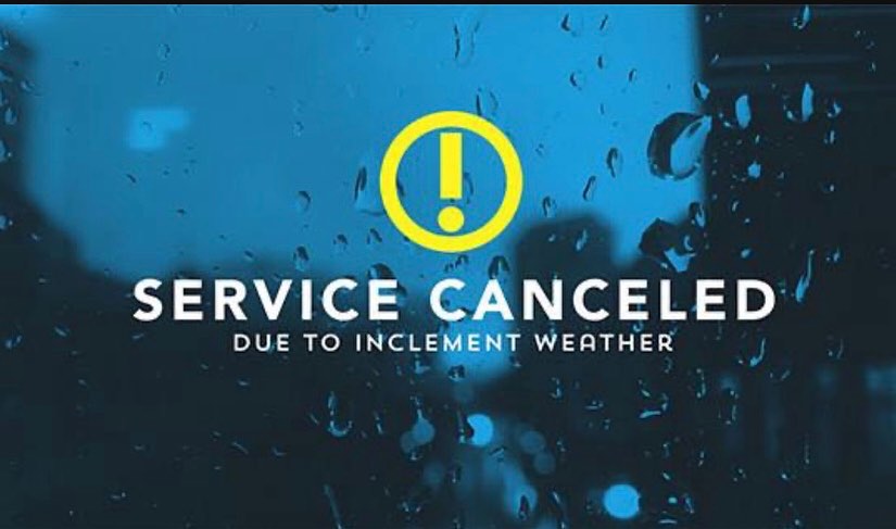 Hi friends! We will see you NEXT Sunday as we continue into James Ch. 1. We encourage you to visit another fellowship or spend some dedicated time in worship and the Word from home. We love you and will miss worshiping with our church family but thank You Lord for the rain! 🌧️Please share with those who may not be on Instagram. Service canceled @fallbrookvineyardchurch due to rain and mud.